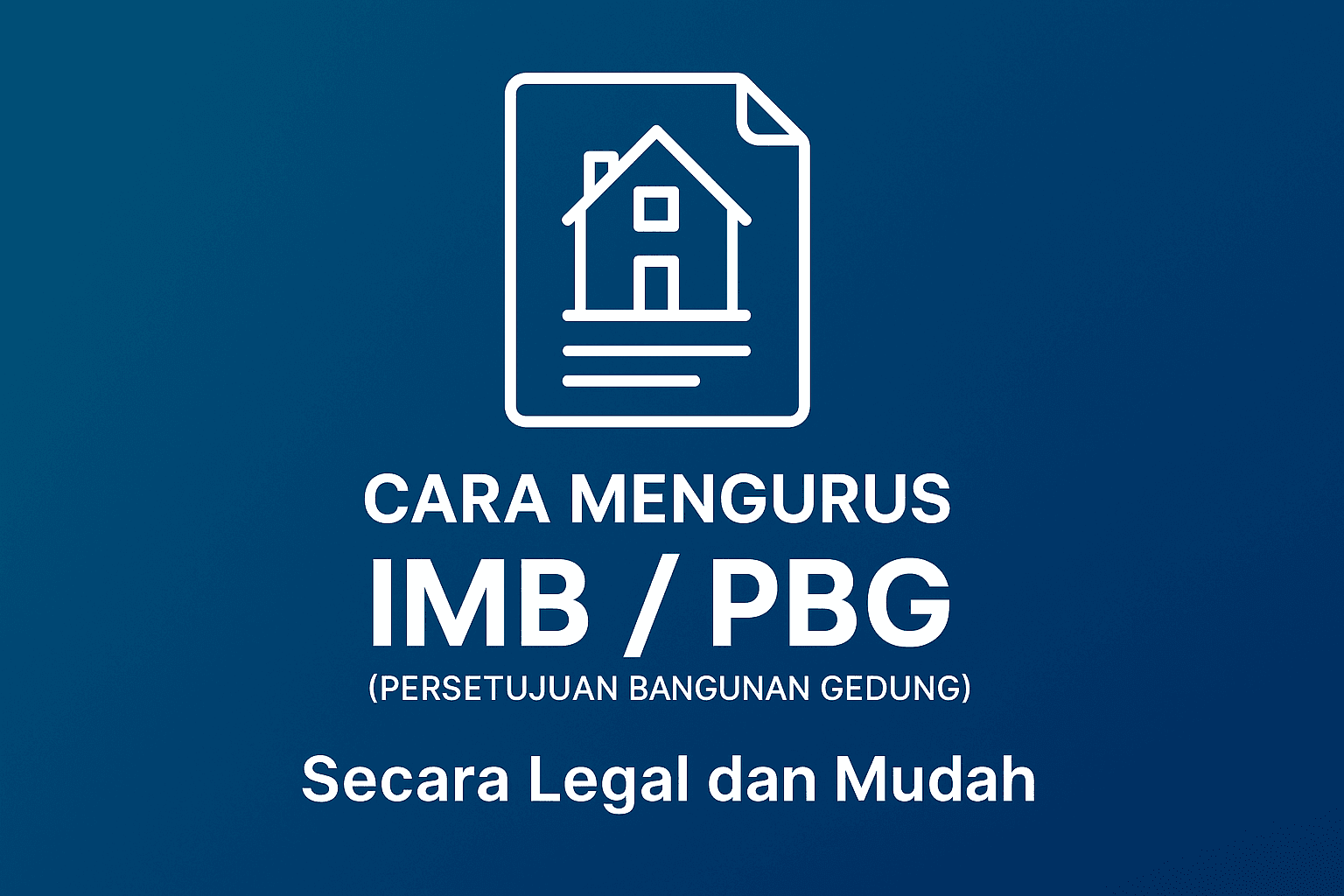 cara mengurus IMB/PBG